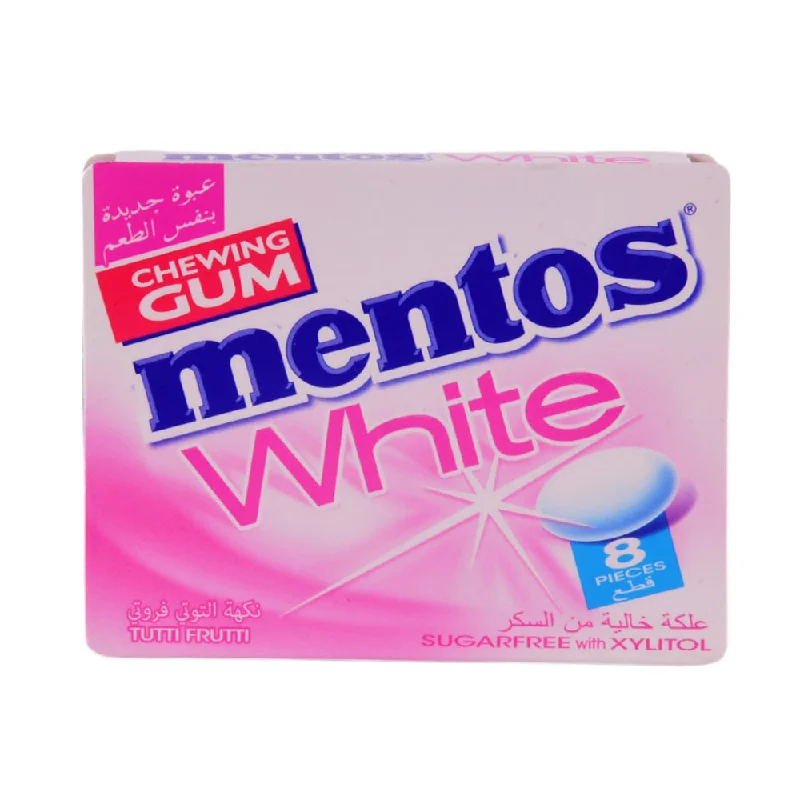 ---MENTOS CHEWING GUM WHITE TUTTI FRUITI SUGER FREE PC
