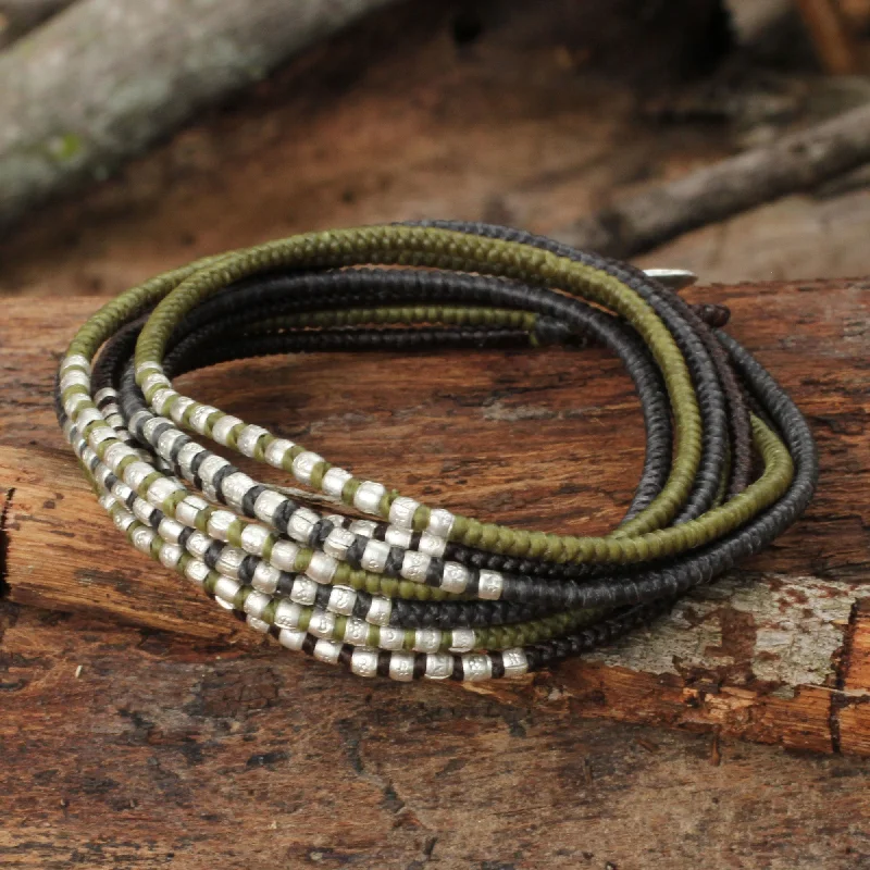 - ​​Pet toys under    yuanKaren Khaki Chic Brown Khaki Grey Wrap Bracelet with Silver Accents