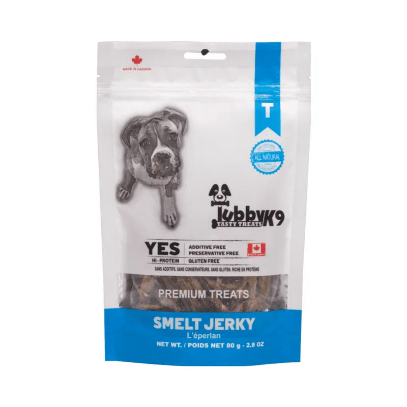  -Chicken-flavored dog foodTubbyK9 Smelt Jerky - 80g