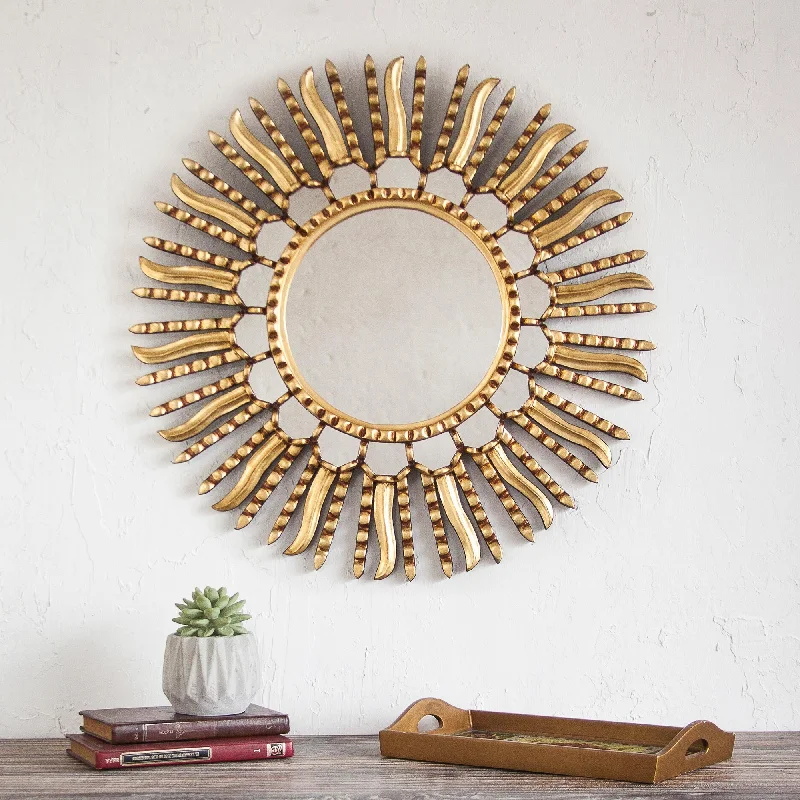 - Cat nail clippers with LED lightsSummer Sun Unique Bronze Leaf Round Gilded Wall Mirror