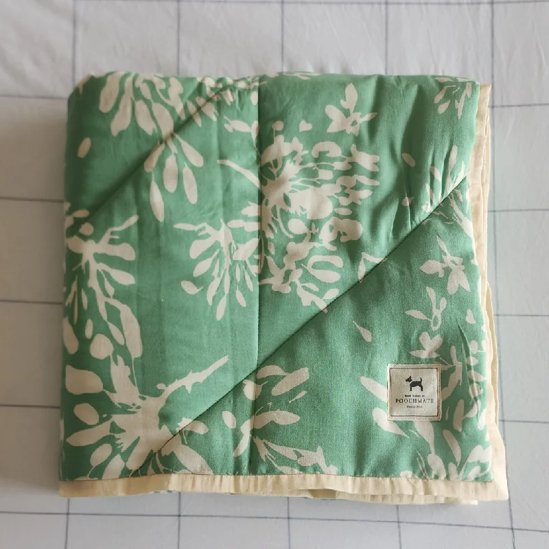  -Explosion-proof leash FOR LARGE dogsPoochMate Sage Green Cotton Dog Blanket