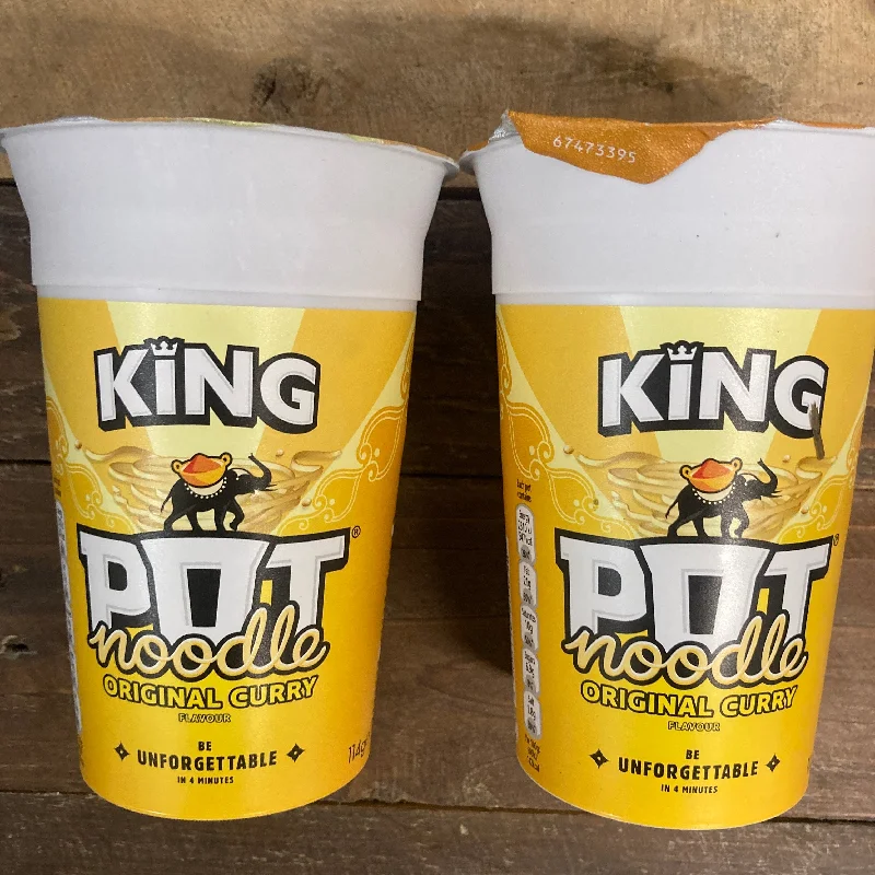 - Winter dog thick down jacket2x Pot Noodle Original Curry Instant Noodles King Pots (2x114g)