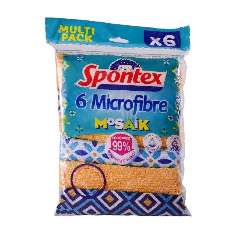 - Air box TSA certified check-inSPONTEX MICROFIBER MOSAIK CLEANING CLOTH 6PCS