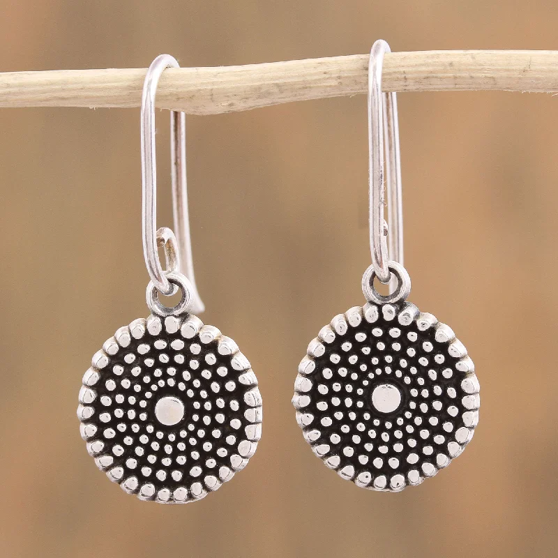 - Pet fence foldable indoorSpiraling Splendor Handcrafted Round Sterling Silver Dangle Earrings - Pet fence foldable indoorSpiraling Splendor Handcrafted Round Sterling Silver Dangle Earrings