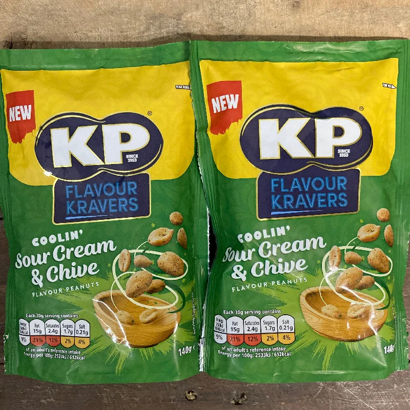 - Cat hair ball removal and hair removal cream2x KP Flavour Kravers Sour Cream & Chive Peanuts Bags (2x140g)