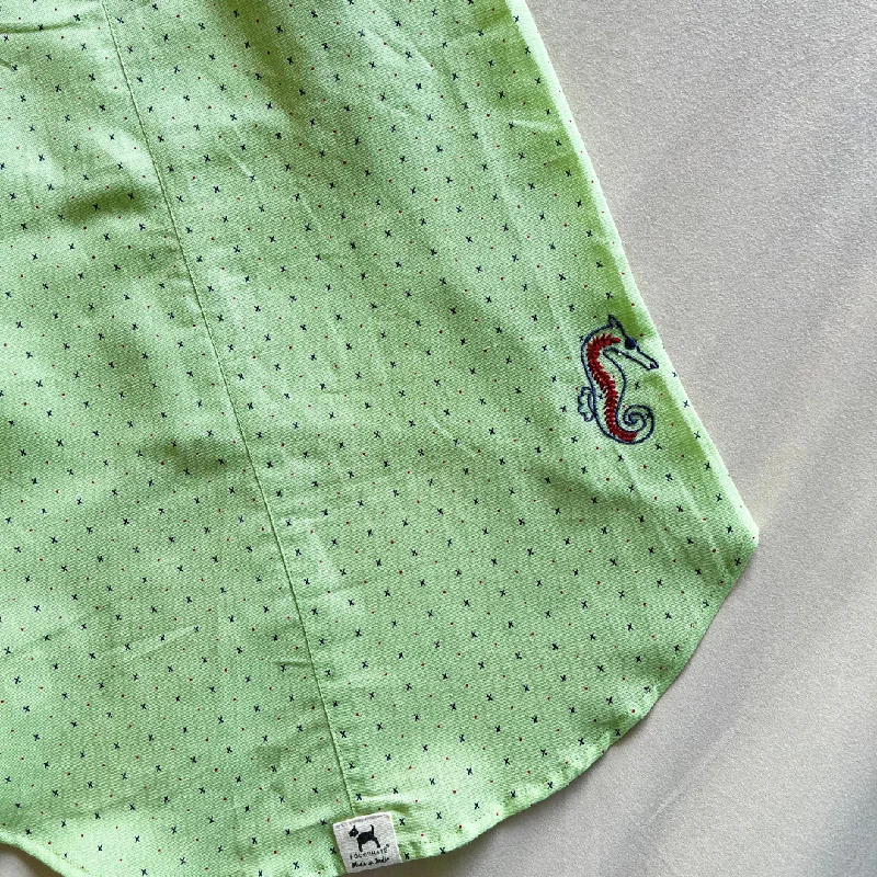 -Anti-slip claw protection raincoat FOR dogsPoochMate OAK 3.0 : Pista Linen Dog Shirt with Seahorse Size 18 -Anti-slip claw protection raincoat FOR dogsPoochMate OAK 3.0 : Pista Linen Dog Shirt with Seahorse Size 18