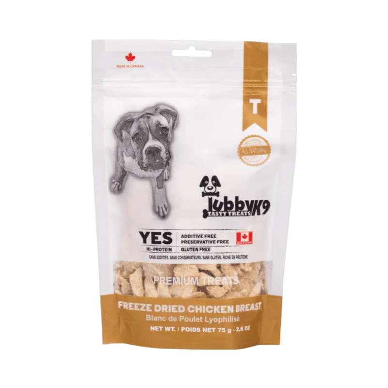 -Grain-free dog food recommendationTubbyK9 Freeze Dried Chicken Breast - 75g