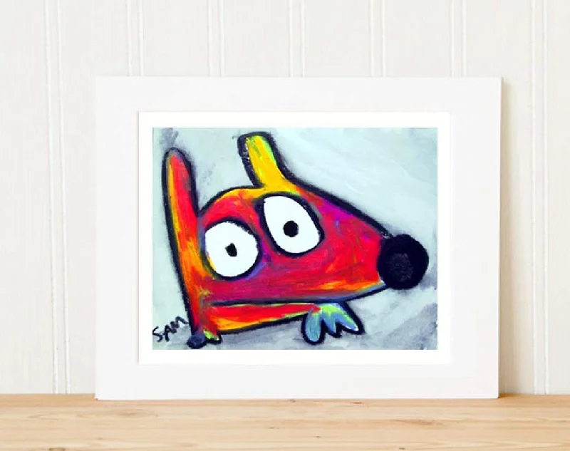 - Climbing pet constant temperature heating padMatted Art Print | Stinky Dog Abstract