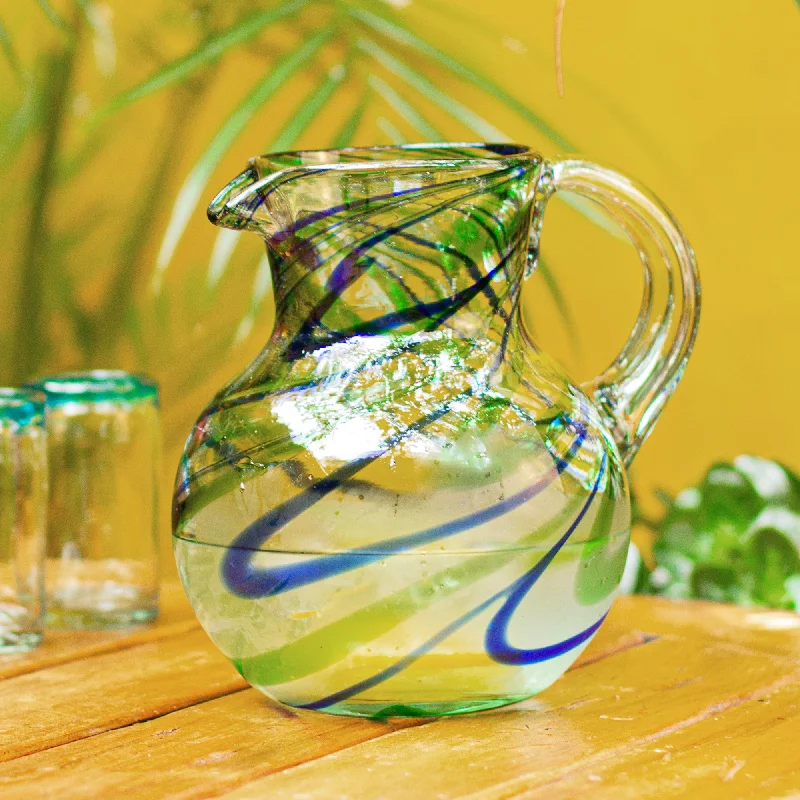 - Rabbit grass rack to prevent waste food boxElegant Energy Blue and Green Swirls Hand Blown Glass Pitcher (84 oz) - Rabbit grass rack to prevent waste food boxElegant Energy Blue and Green Swirls Hand Blown Glass Pitcher (84 oz)