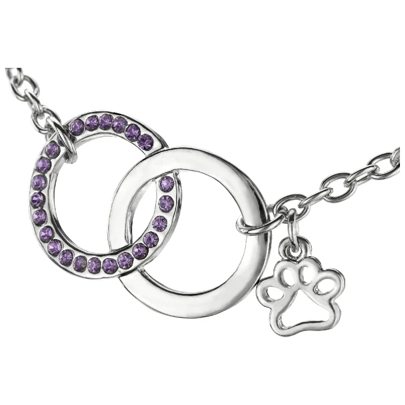 - Summer pet ice matTogether Forever Purple Rhinestone Paw Bracelet