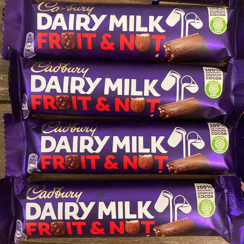 - Hamster silent running wheel to prevent chewing12x Cadbury Dairy Milk Fruit & Nut Chocolate Bars (12x49g)