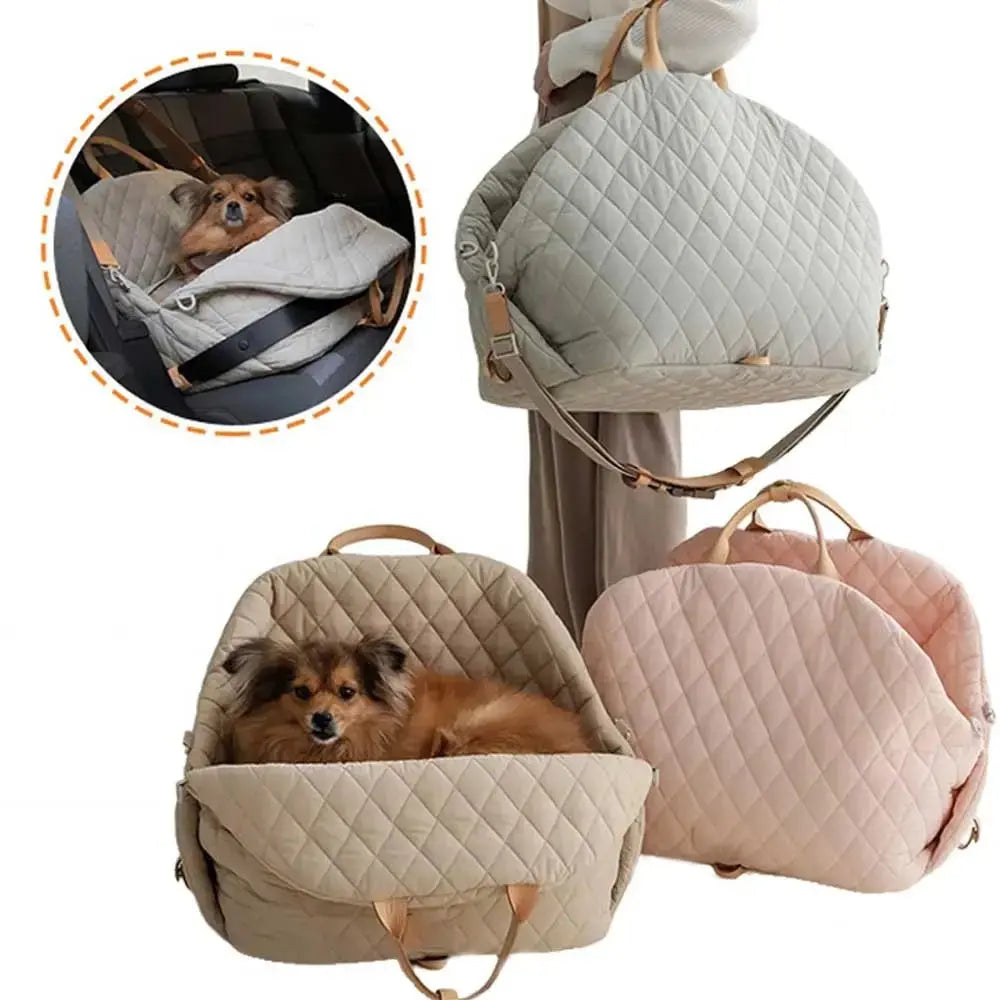 - Dog heart rate monitoring collarAnniepaw Luxury Dog Carrier Car Seat Handbag Portable Washable Travel Bed with Seat Belt