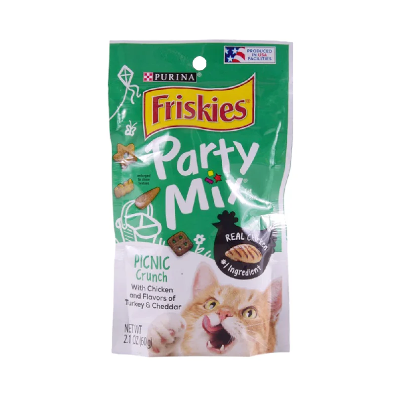 - Pet tear stain cleaning wipesPURINA FRISKIES CAT FOOD PARTY MIX PICNIC CRUNCH 60 GM