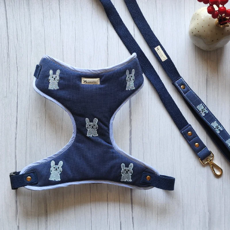 - Car dog seat beltPoochMate Blue Bunny Dog Harness & Lead Set