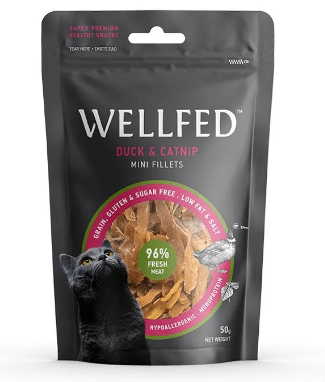 Cat FoodWellfed Duck & Catnip Mini Fillets 50g