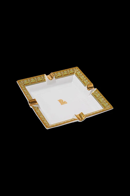 ---Lucienne Mosaic Border Square Ceramic Ashtray