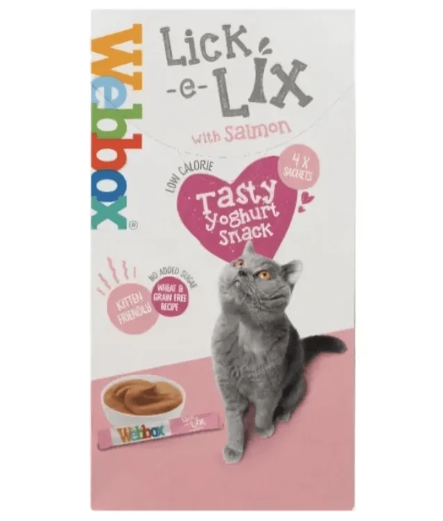 - Purina Pro Plan cat food palatability Webbox - Lick-e-Lix Creamy Salmon Cat Treats 5 Sachets - Purina Pro Plan cat food palatability Webbox - Lick-e-Lix Creamy Salmon Cat Treats 5 Sachets