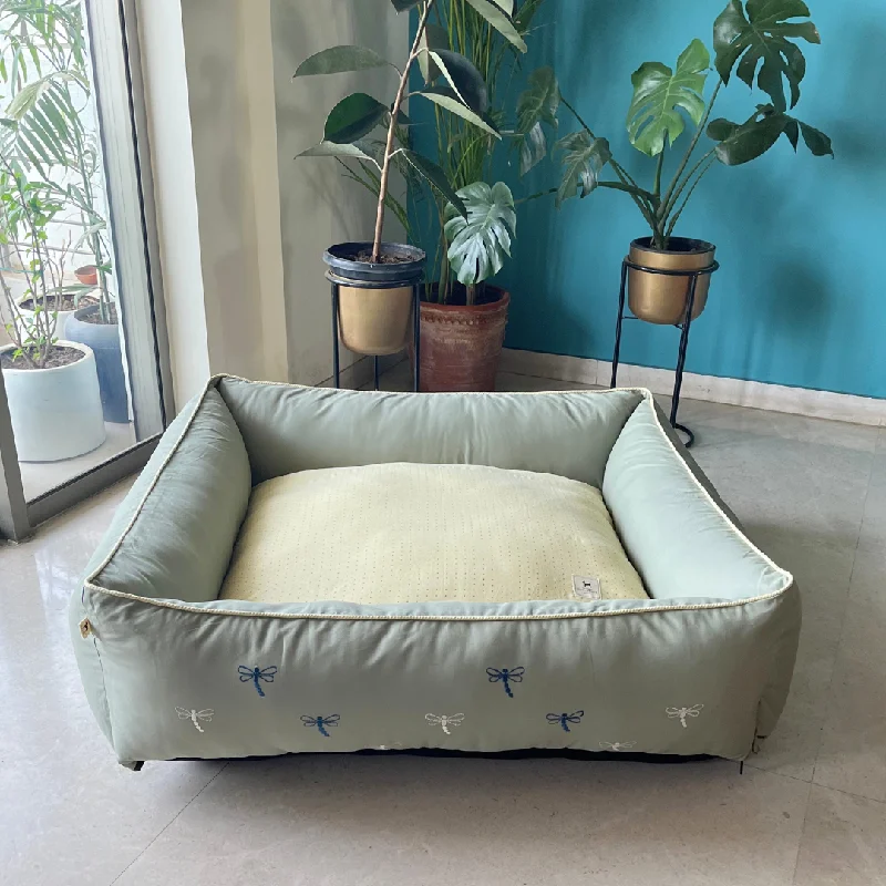 - Winter dog thick down jacketPoochMate OAK 3.0 : Sage & Yellow Bolster Dog Bed with Dragonflies : Large - Winter dog thick down jacketPoochMate OAK 3.0 : Sage & Yellow Bolster Dog Bed with Dragonflies : Large