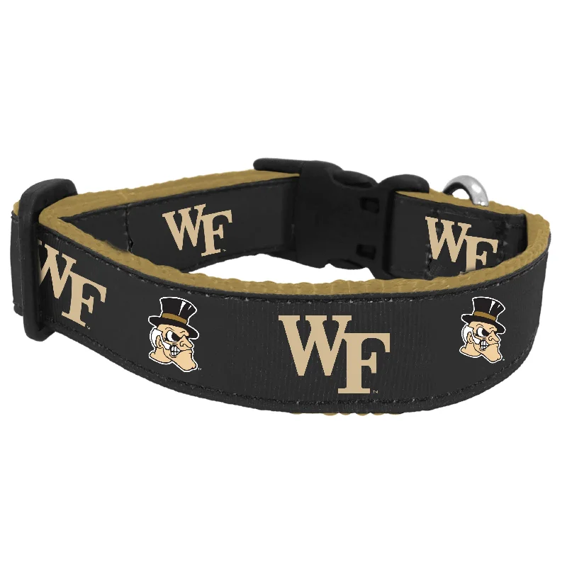  . **Dog traction rope is automatically retractable**Wake Forest Demon Deacons Premium Dog Collar