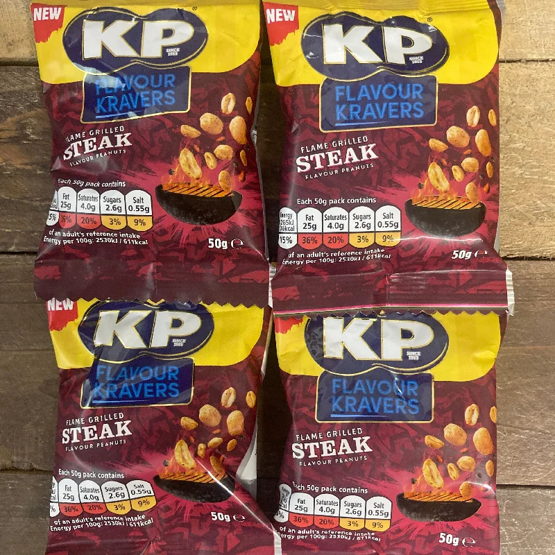 - Pet vitamin complex nutrition tablets10x KP Flavour Kravers Flame Grilled Steak Peanuts Bags (10x50g)