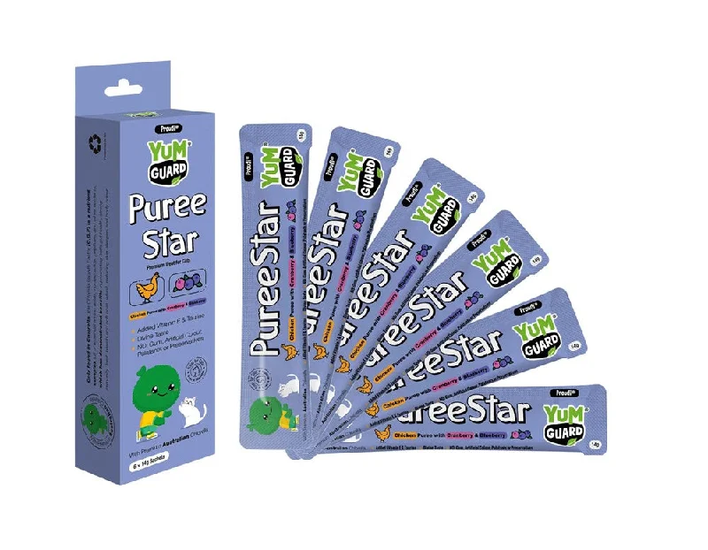 - Deodorizing cat litter tofu litterYUMGUARD YumGuard Puree Star Chicken with Cranberry & Blueberry