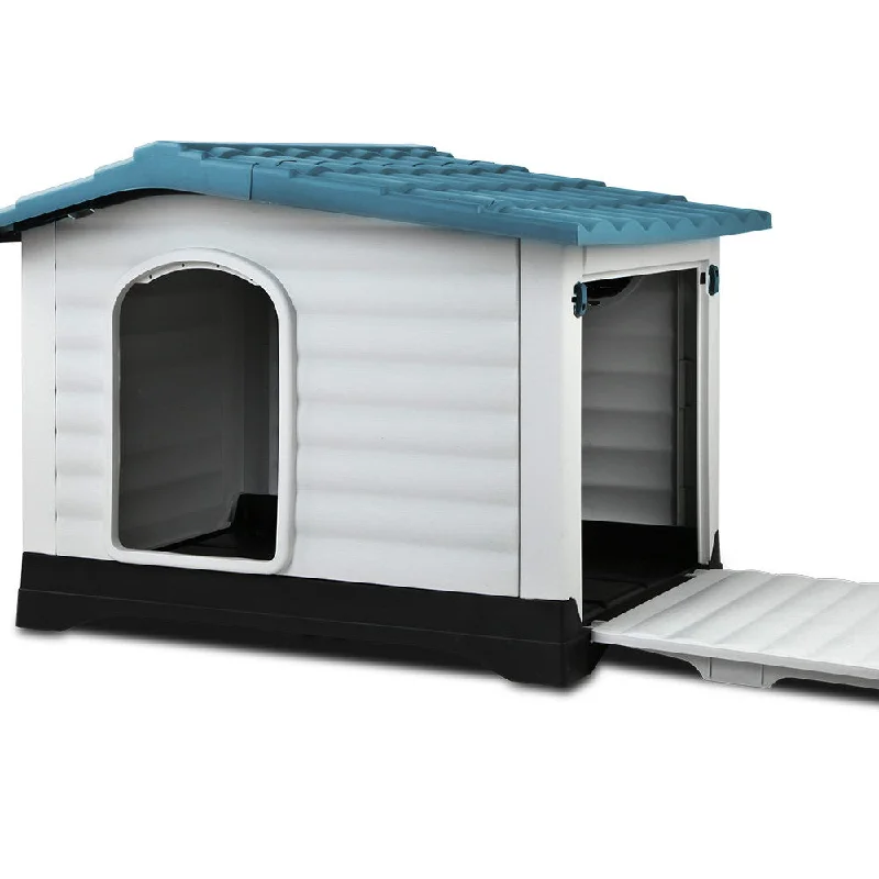 - Automatic temperature adjustment cat bedi.Pet Dog Kennel House Extra Large Outdoor Plastic Puppy Pet Cabin Shelter XL Blue