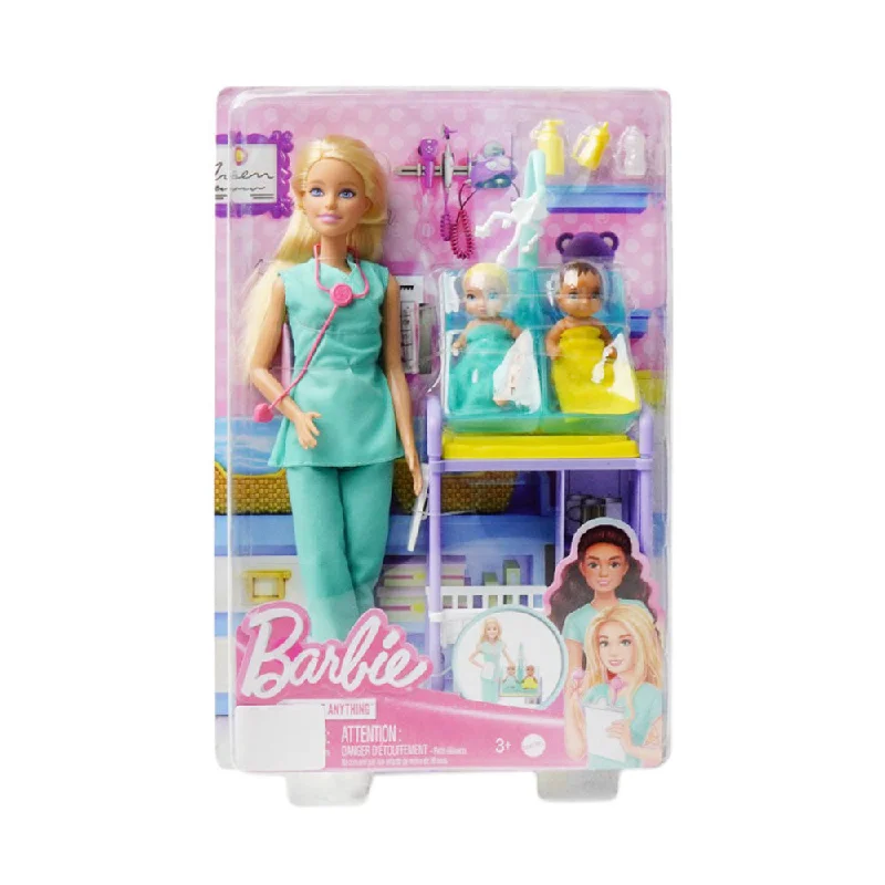---GKH23 BARBIE BABY DOCTOR DOLL SET