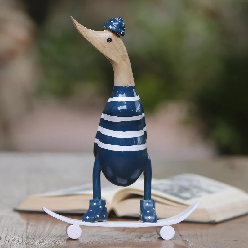 - Pregnant cat delivery room warming boxSkateboard Duck Acacia Wood and Bamboo Root Skateboarder Duck Sculpture
