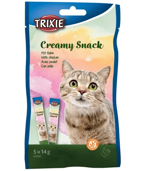    - Senior cat food  Trixie Creamy Snack Cat Treat - Chicken 5*14g