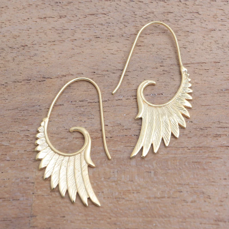 - Cat nail clippers with LED lightsWings at Dawn 18k Gold Plated Sterling Silver Wing Half-Hoop Earrings