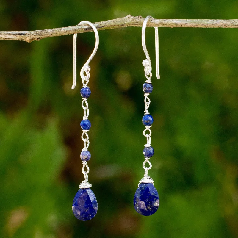- Pregnant cat delivery room warming boxLady Fair Trade Handmade Lapis Lazuli Dangle Earrings