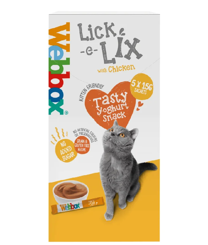  . **Ingredient-Related**  Webbox - Lick-e-Lix Creamy Chicken Cat Treats 5 sachets