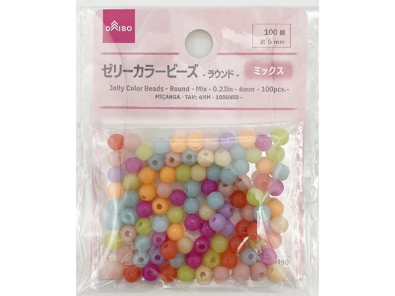 - Winter dog thick down jacketJelly Color Beads - Round - Mix - 0.23in - 6mm - 100pcs.-