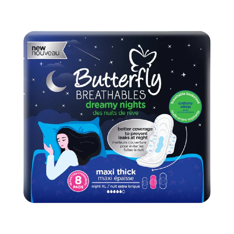 - Air box TSA certified check-inBUTTERFLY DREAMY NIGHTS FABRIC MAXI THICK 8 PCS
