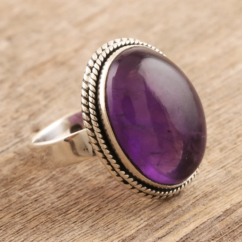 - Dog disposable foam shower gelSweet Glory Oval Amethyst Cabochon Cocktail Ring