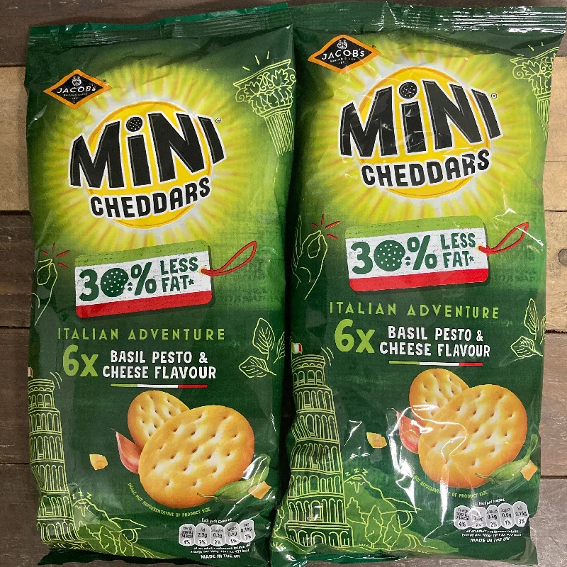 - Dog heart rate monitoring collar12x Jacob's Mini Cheddars Basil Pesto & Cheese Baked Snacks (2 Pack of 6x17g)