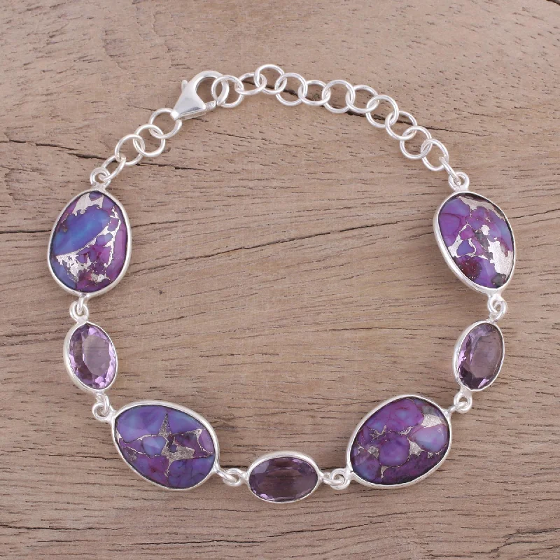 - Pet electric nail grinder silent modelGleaming Lilac Amethyst and Purple Turquoise Bracelet from India