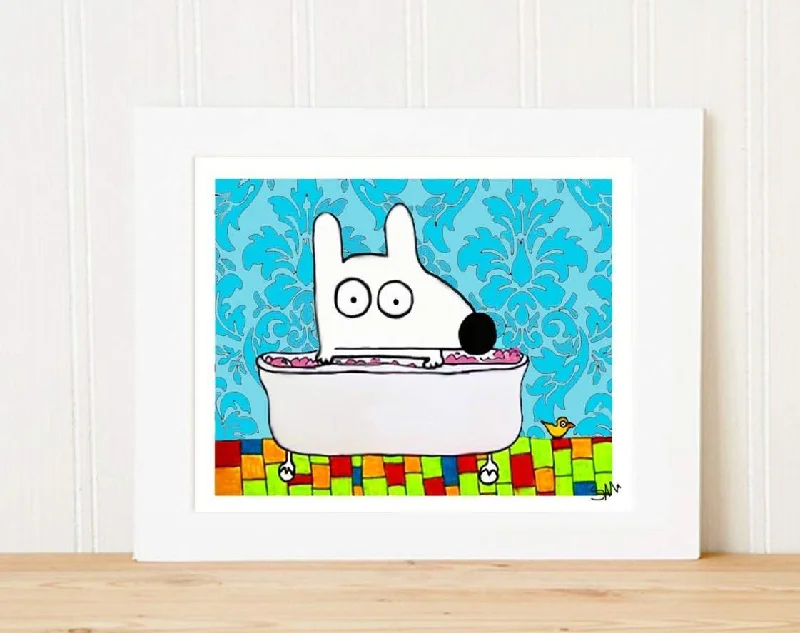 - Cat nail clippers with LED lightsMatted Art Print | Stinky Dog Bath