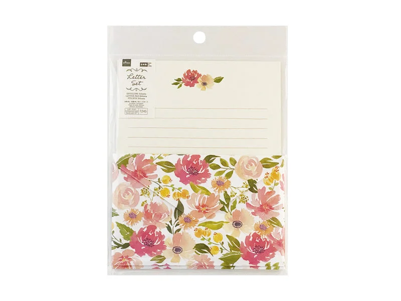 - Pet tear stain cleaning wipesLETTER PAD AND ENVELOPE SET WATERCOLOR FLORAL PATTERN