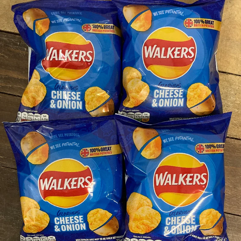 - ​​Christmas pet Christmas clothing12x Walkers Cheese & Onion Crisps Bags (12x25g)