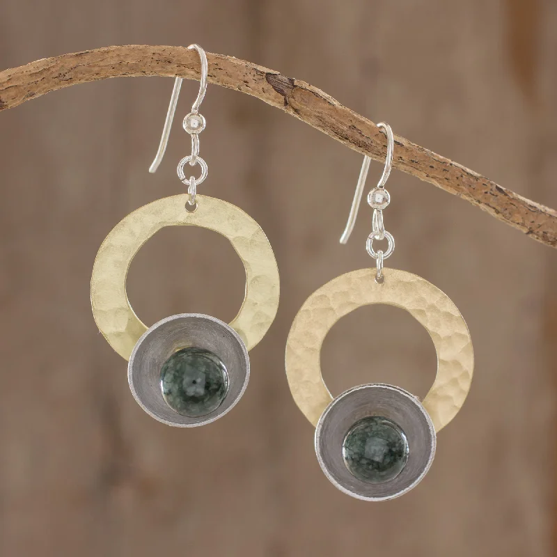 - Winter warm clothes for short-haired dogsTextured Combination Circular Modern Jade Dangle Earrings from Guatemala