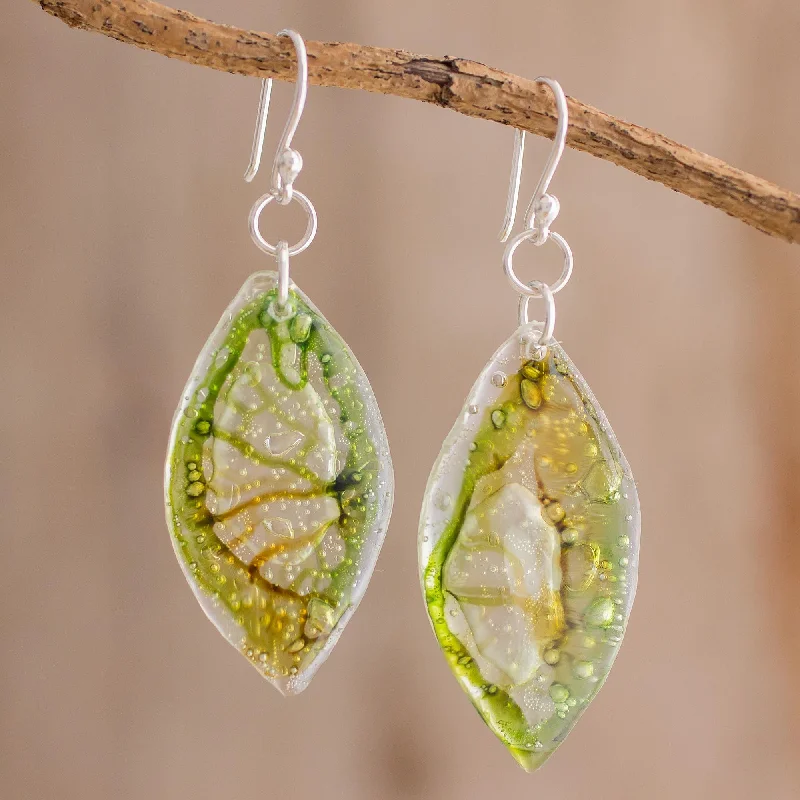 - Solid wood cat climbing frame customizedLeafy Forest Green Recycled CD Dangle Earrings from Guatemala