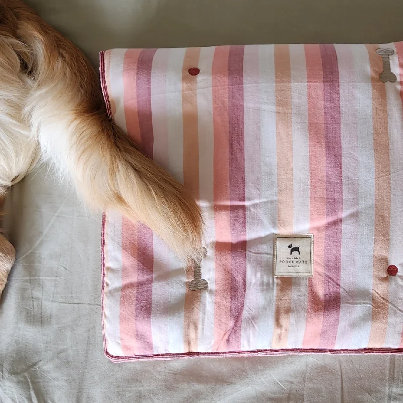 - Pet monitor with cameraPoochMate Candy Stripe Reversible Cotton Dog Blanket