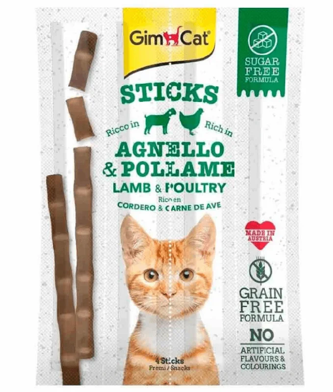    - Cat food nutritional analysis  GimCat Sticks Lamb and Chicken Grain Free 4 Sticks