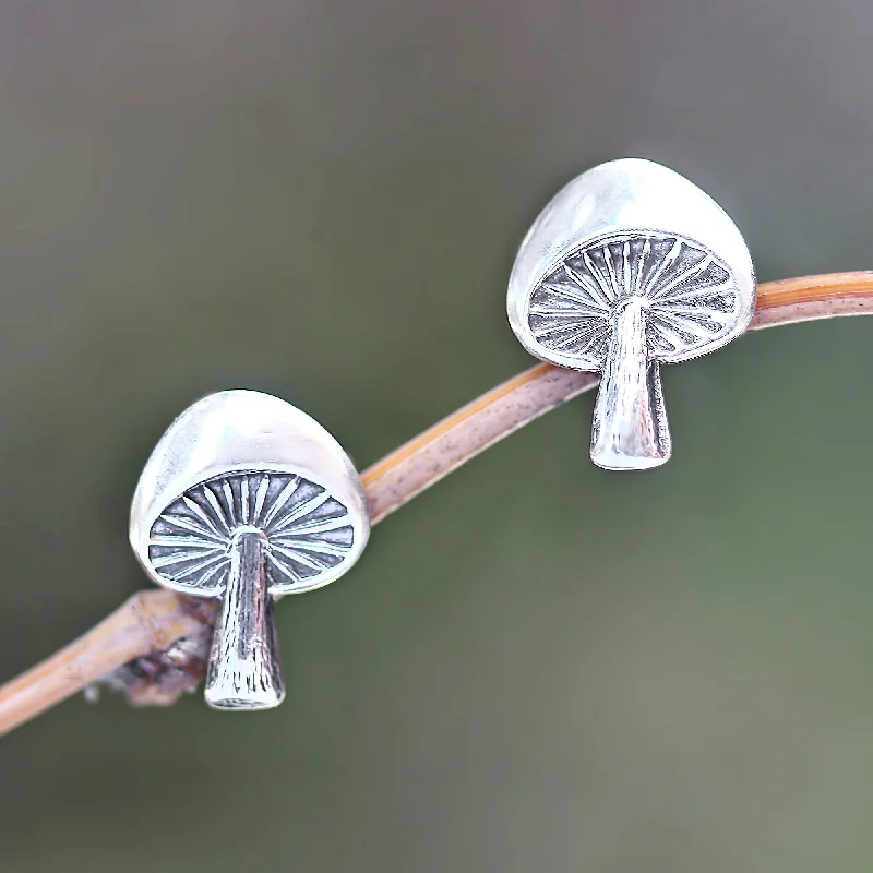 Pet ProductsNOVICA Mushroom-Shaped Sterling Silver Stud Earrings from Bali, 'Gleaming Mushrooms' Pet ProductsNOVICA Mushroom-Shaped Sterling Silver Stud Earrings from Bali, 'Gleaming Mushrooms'