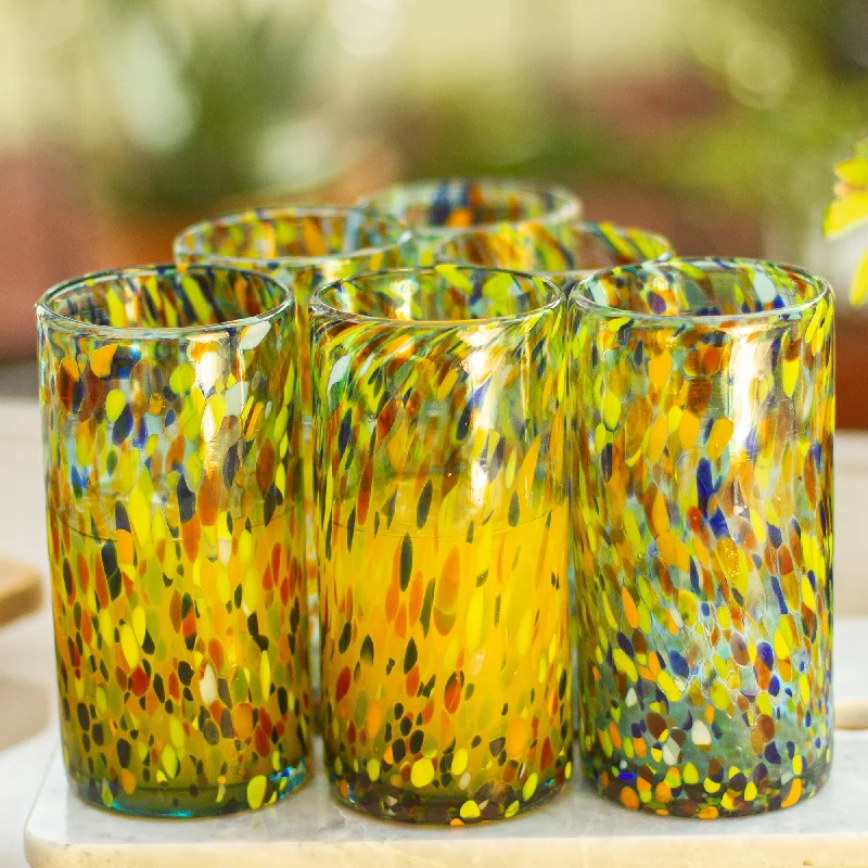 - Dog disposable foam shower gelLime Rainbow Raindrops Hand Crafted Blown Glass Tumblers (set of 6)
