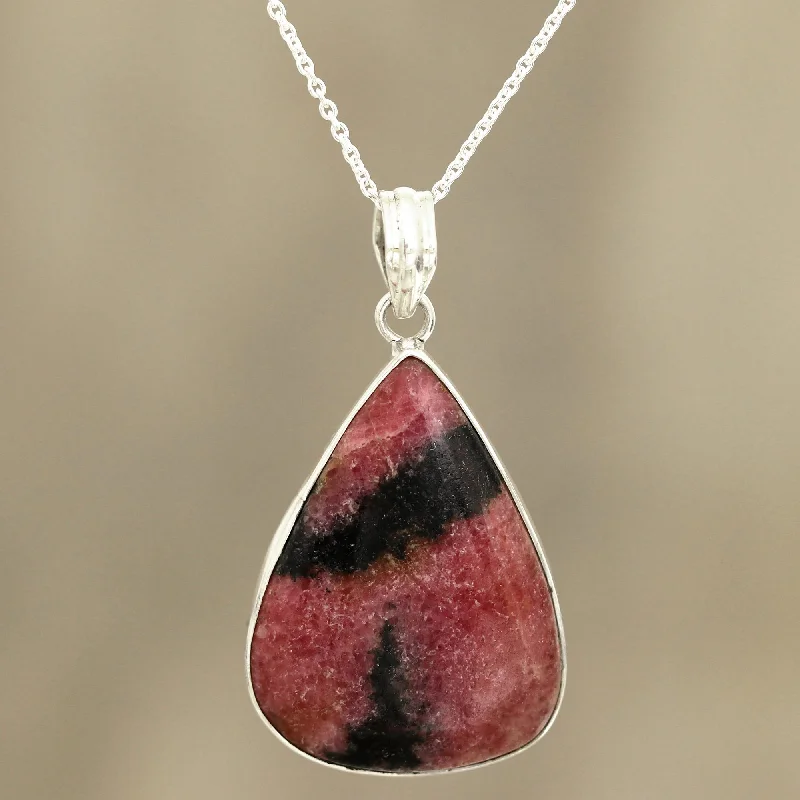 -Non-contact cat thermometerCalming Earth Natural Rhodonite Pendant Necklace from India -Non-contact cat thermometerCalming Earth Natural Rhodonite Pendant Necklace from India