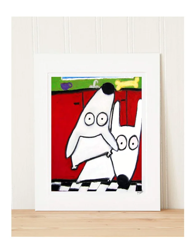  -Explosion-proof leash FOR LARGE dogsMatted Art Print | Stinky Dog Bone Heist