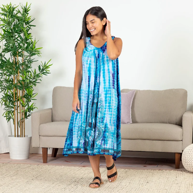 - Foldable and portable cat bagTie-Dye Midi Tank Dress | Fair Trade