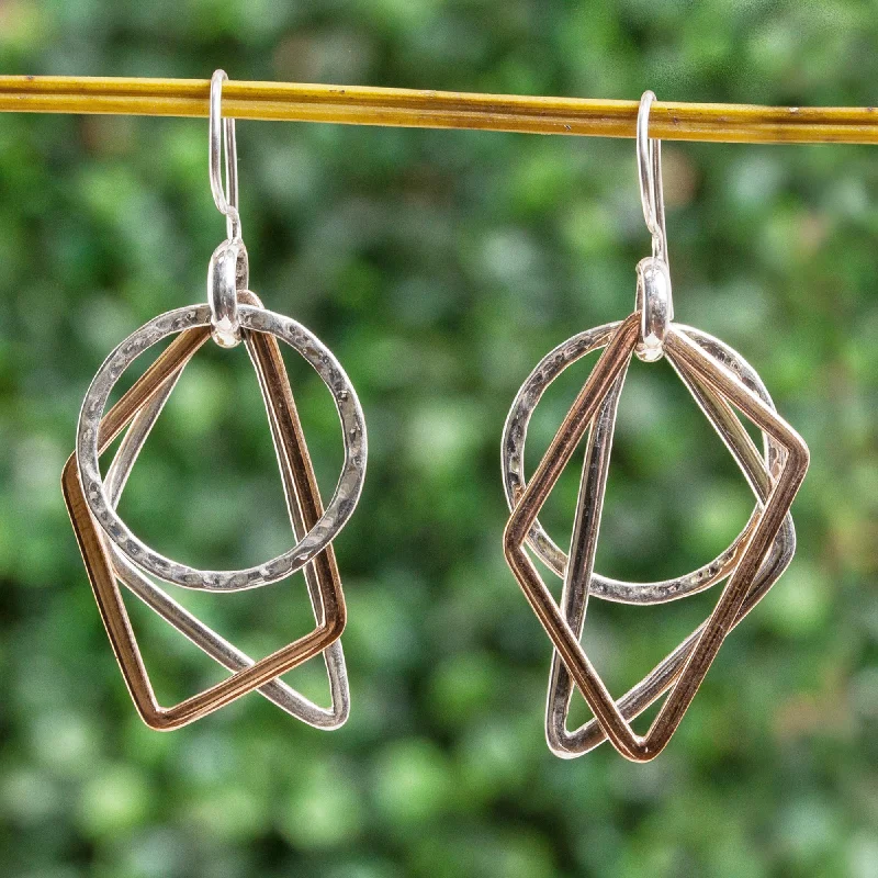 - Pet fence foldable indoorGeometric Trio Geometric Sterling Silver and Copper Dangle Earrings